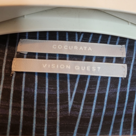 COCURATA Graphic T Evan Gruzis Limited Edition VisionQuest Blue Abstract Stripes - Picture 6 of 9